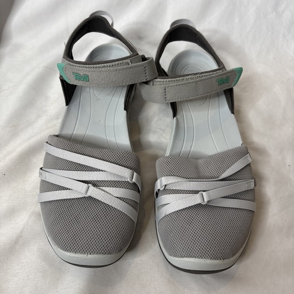 Teva Women's 9.5 Tirra CT Plaza Sandals Closed Toe Gray Hook & Loop Hiking - Picture 3 of 10